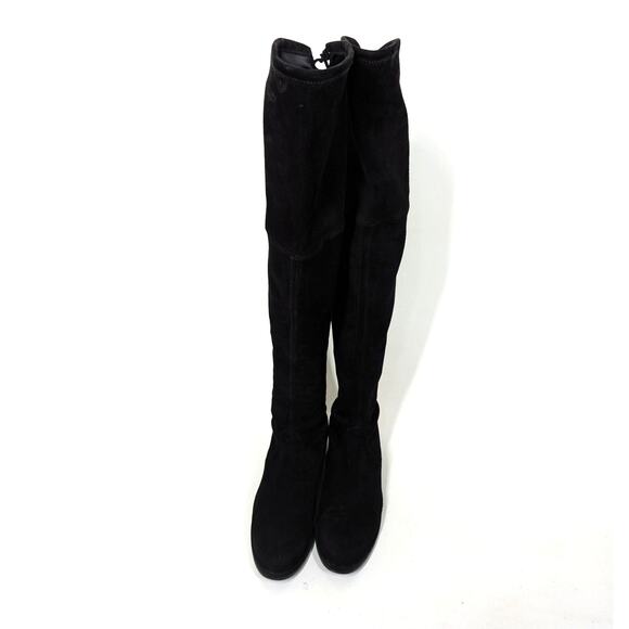 Stuart Weitzman Lowland Black Suede Over The Knee Boots Size 7.5 Womens Preowned - Picture 5 of 13